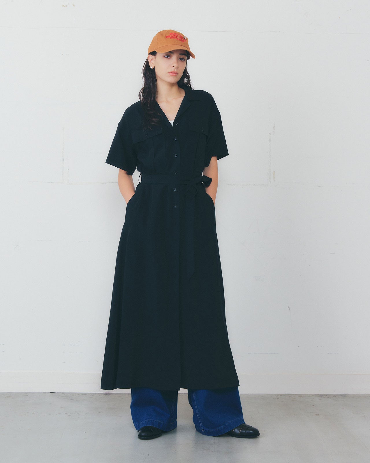 【5月上旬入荷予定】OPEN COLLAR SHIRT DRESS