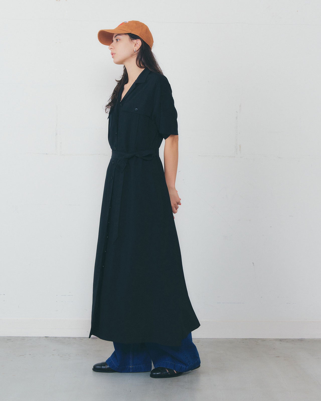 【5月上旬入荷予定】OPEN COLLAR SHIRT DRESS