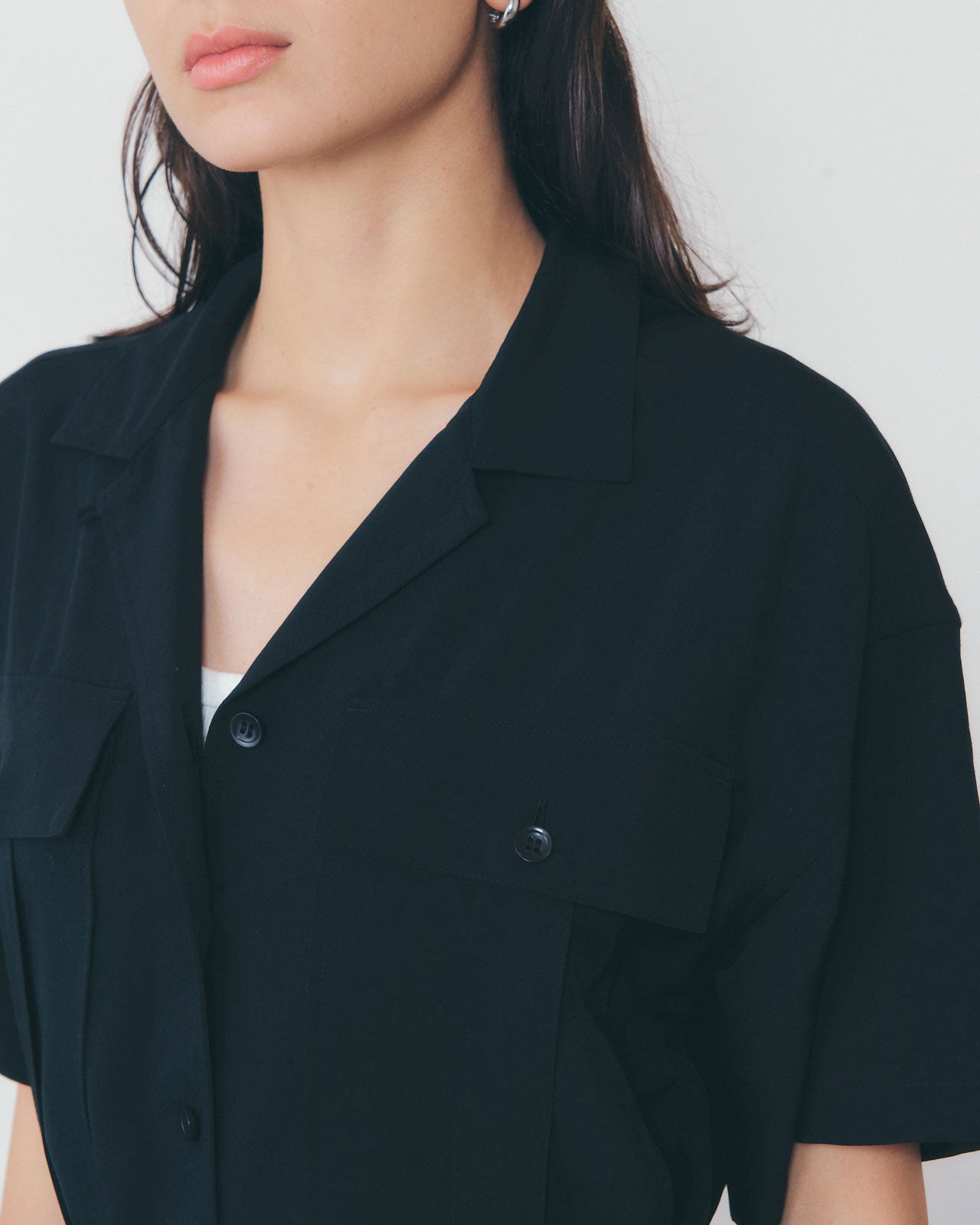 OPEN COLLAR SHIRT DRESS – Shinzone