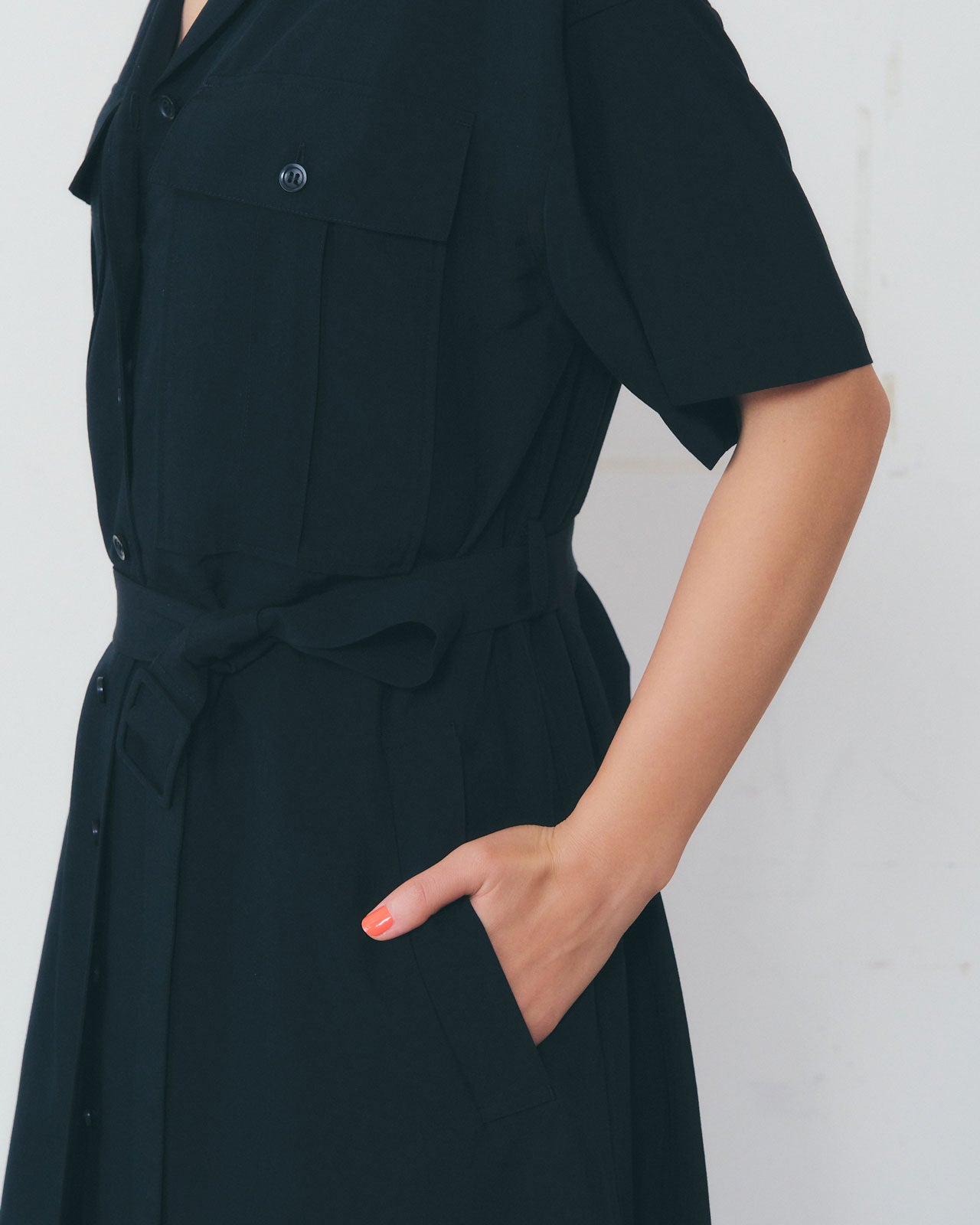 OPEN COLLAR SHIRT DRESS – Shinzone