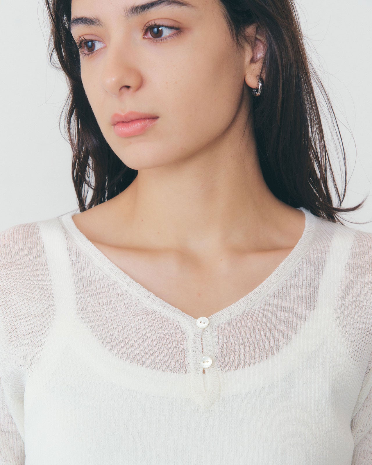 HENRY V-NECK SHEER KNIT – Shinzone