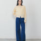 【WHITE/TURQOISE】SHEER LONG SLEEVES CARDIGAN