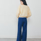 【WHITE/TURQOISE】SHEER LONG SLEEVES CARDIGAN