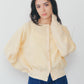 【WHITE/TURQOISE】SHEER LONG SLEEVES CARDIGAN