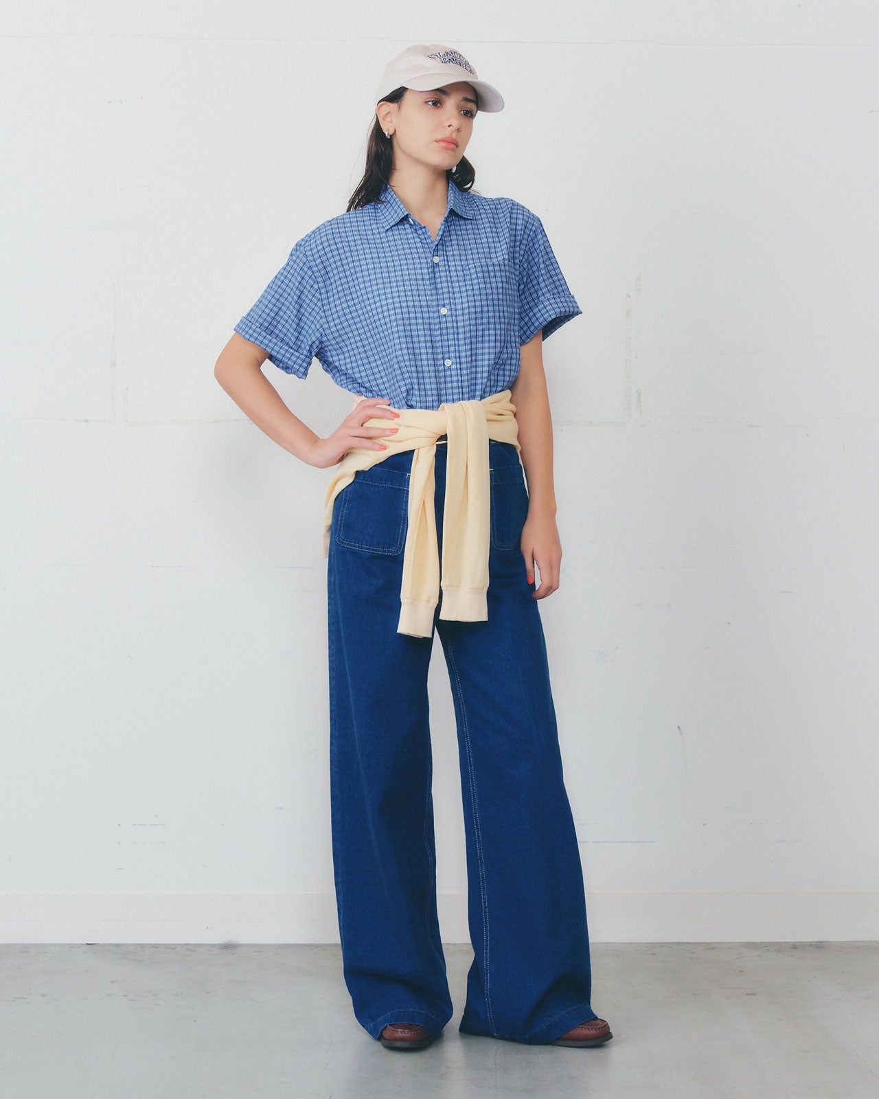 【5月上旬入荷予定】DOBBY CHECKED HALF SLEEVE SHIRT