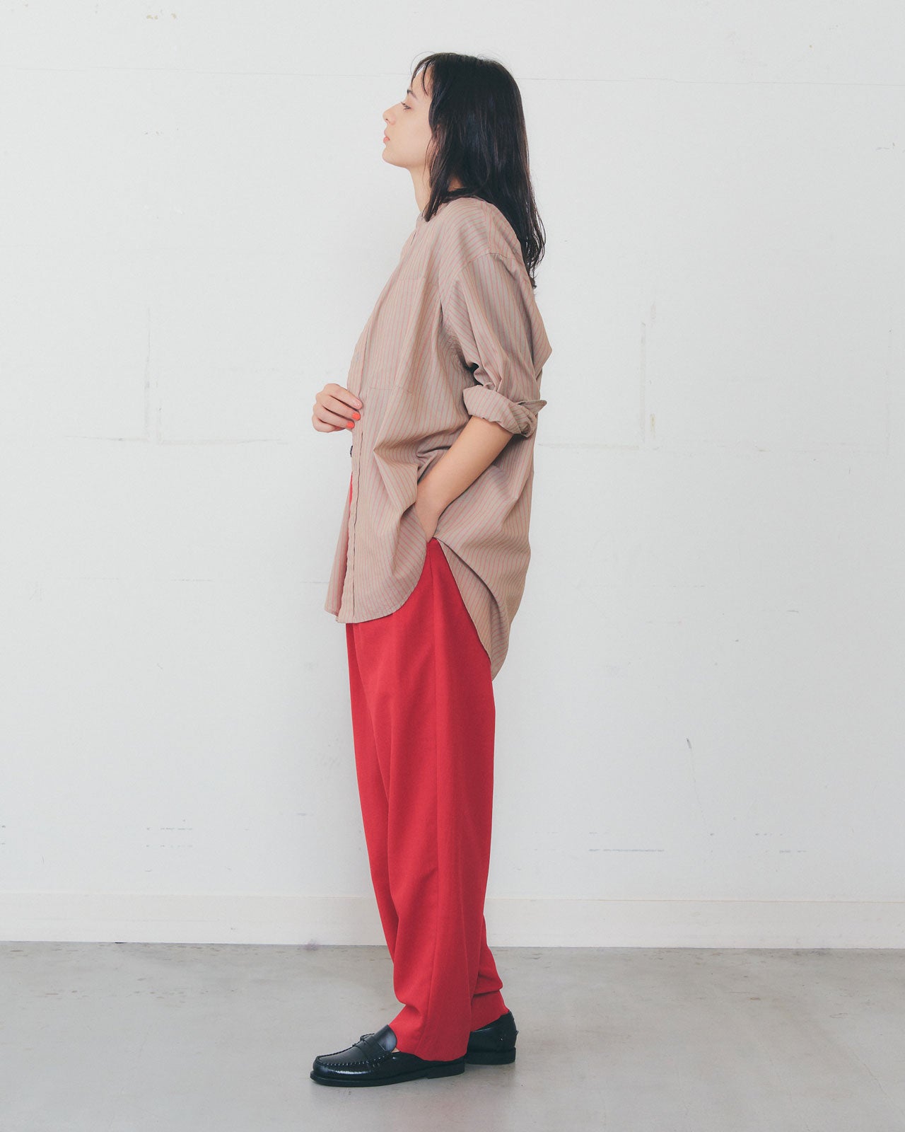 【4月中旬お届け】STAND COLLAR DADDY SHIRT