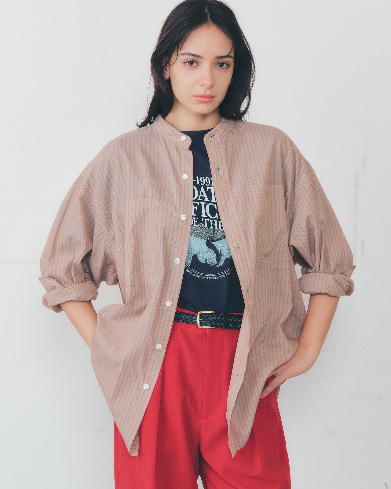 【4月中旬お届け】STAND COLLAR DADDY SHIRT