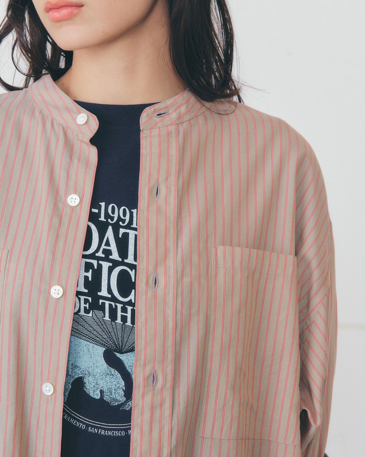 【4月中旬お届け】STAND COLLAR DADDY SHIRT