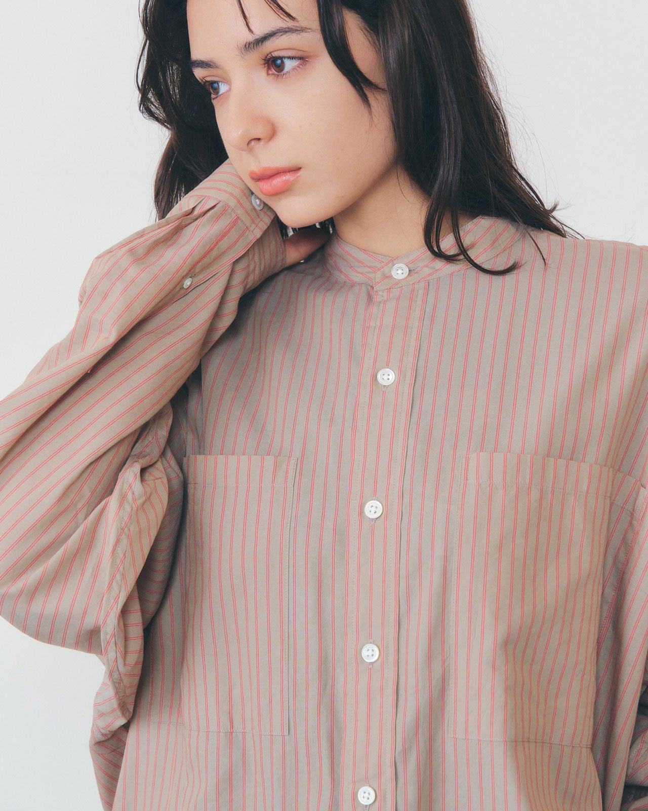 【4月中旬お届け】STAND COLLAR DADDY SHIRT