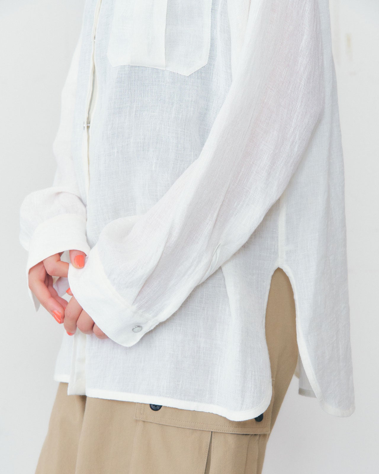 【4月中旬お届け】LINEN WESTERN SHIRT