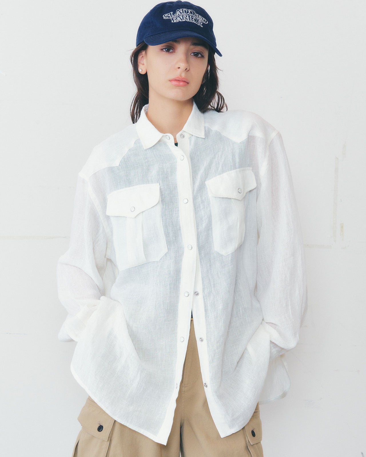 【4月中旬お届け】LINEN WESTERN SHIRT