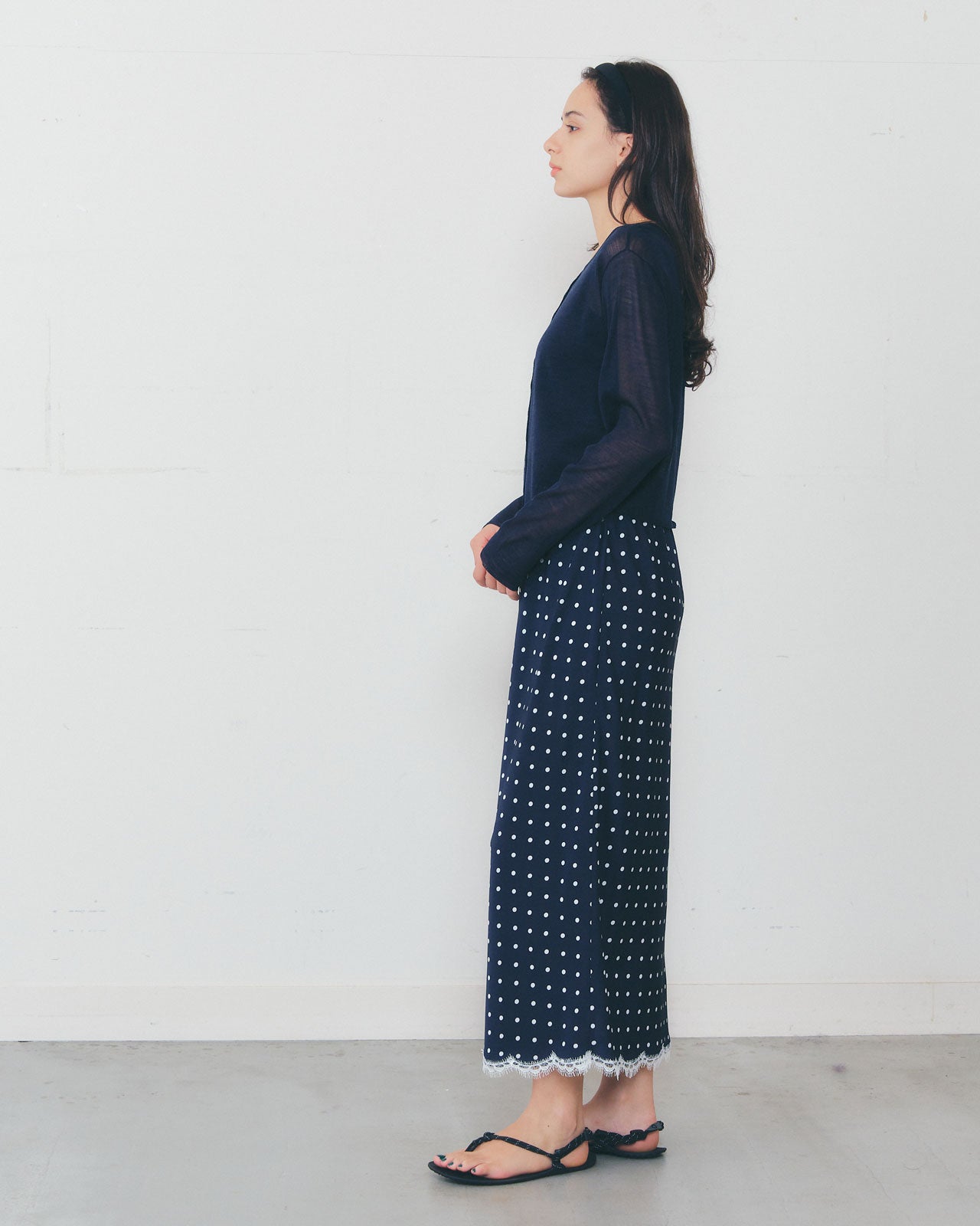 【5月上旬入荷予定】POLKA DOT LEAVERS LACE SKIRT