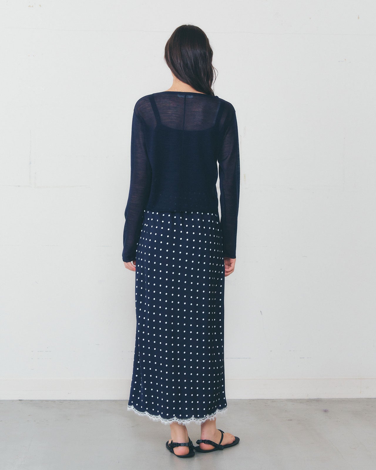 【4月中旬お届け】SHEER KNIT CARDIGAN