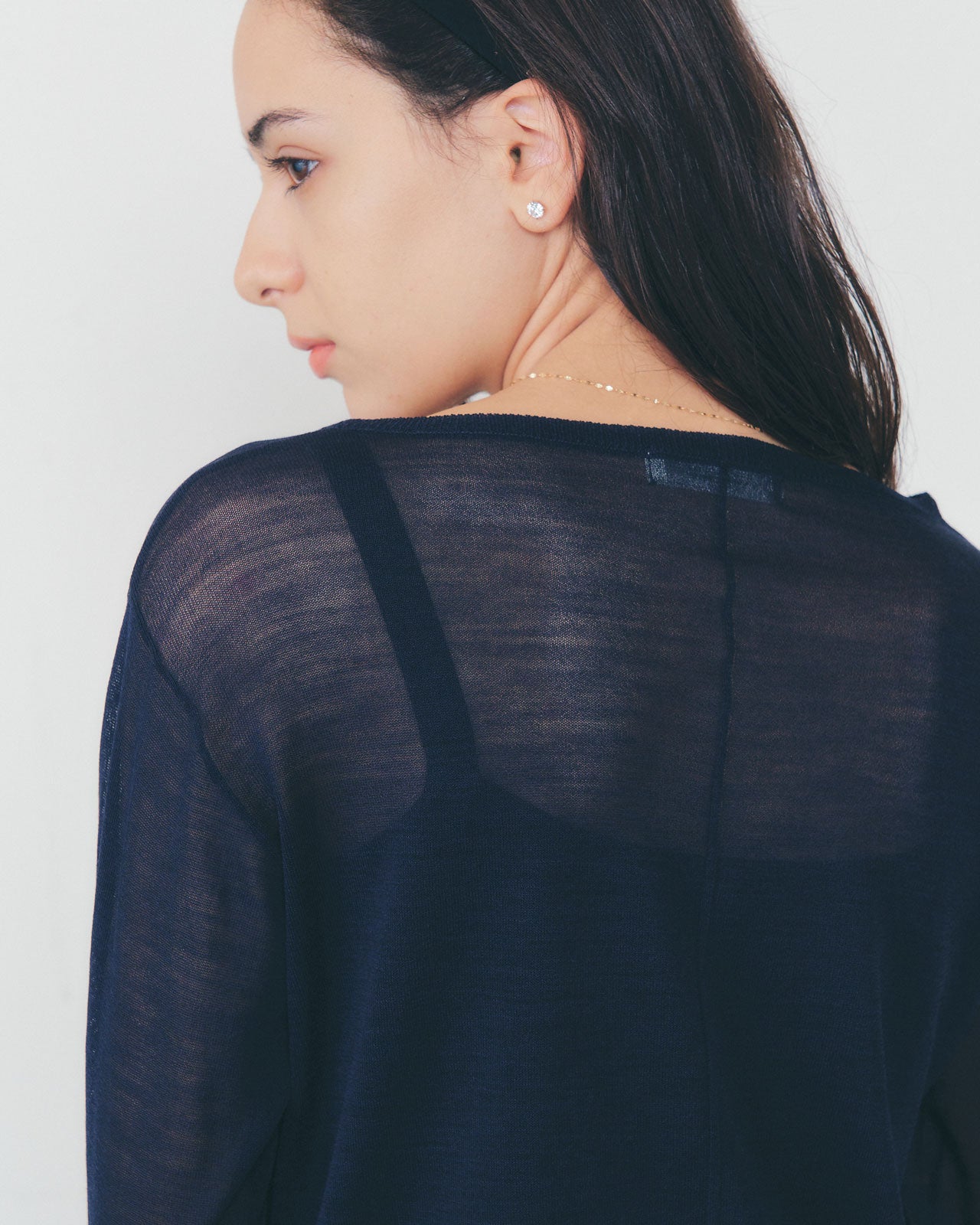 【4月中旬お届け】SHEER KNIT CARDIGAN