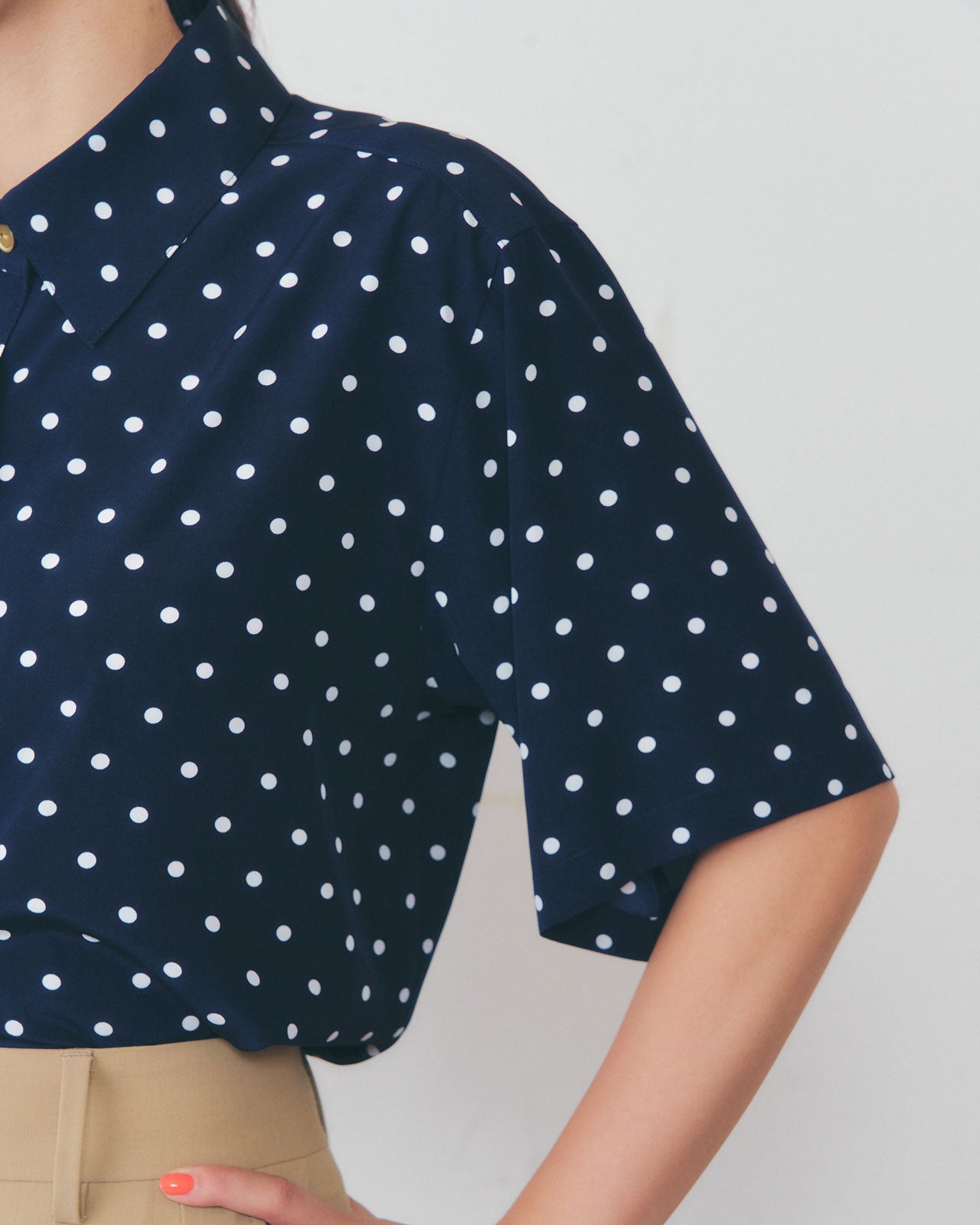 POLKA DOT HALF SLEEVE SHIRT – Shinzone