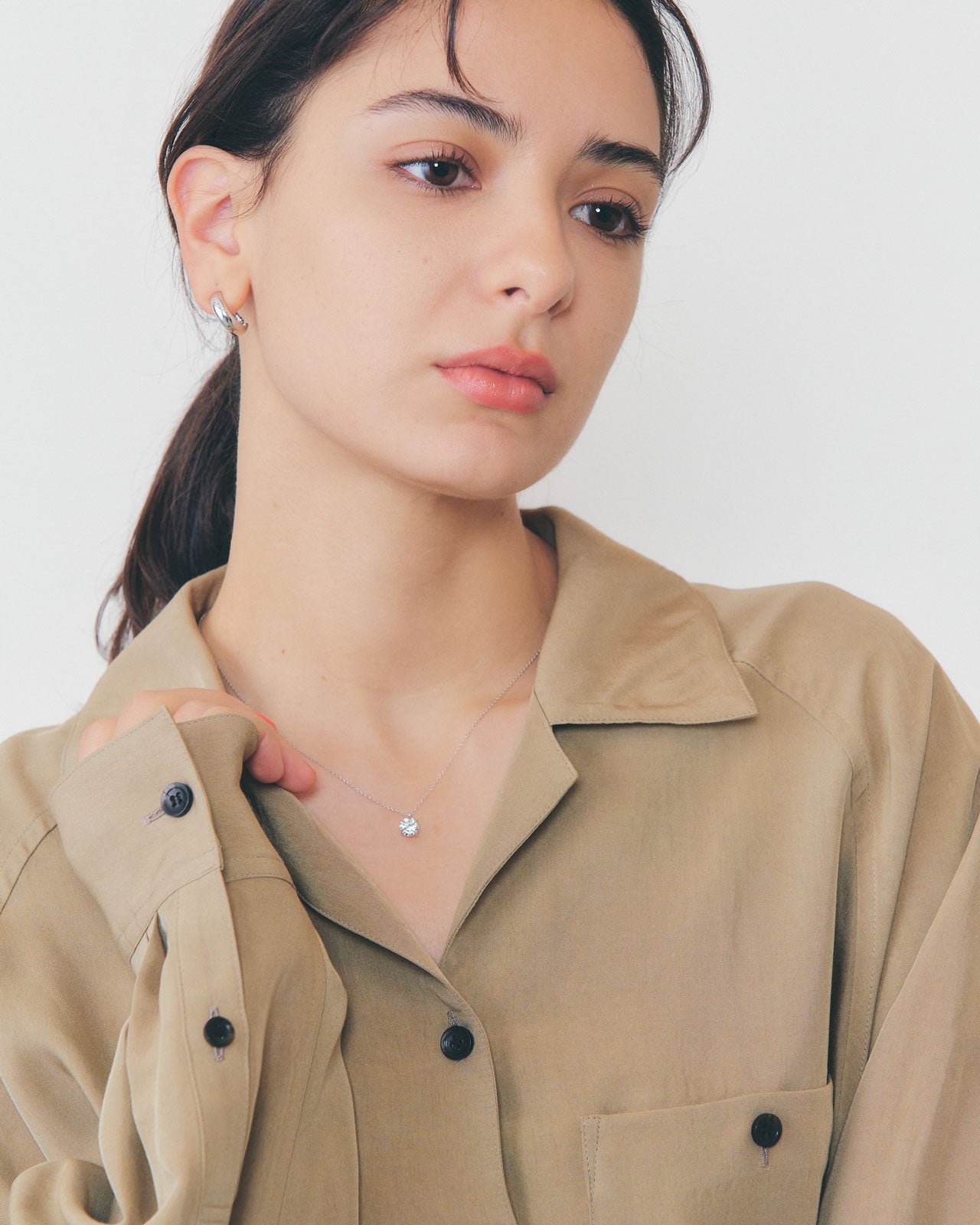 【4月中旬お届け】OPEN COLLAR SHIRT