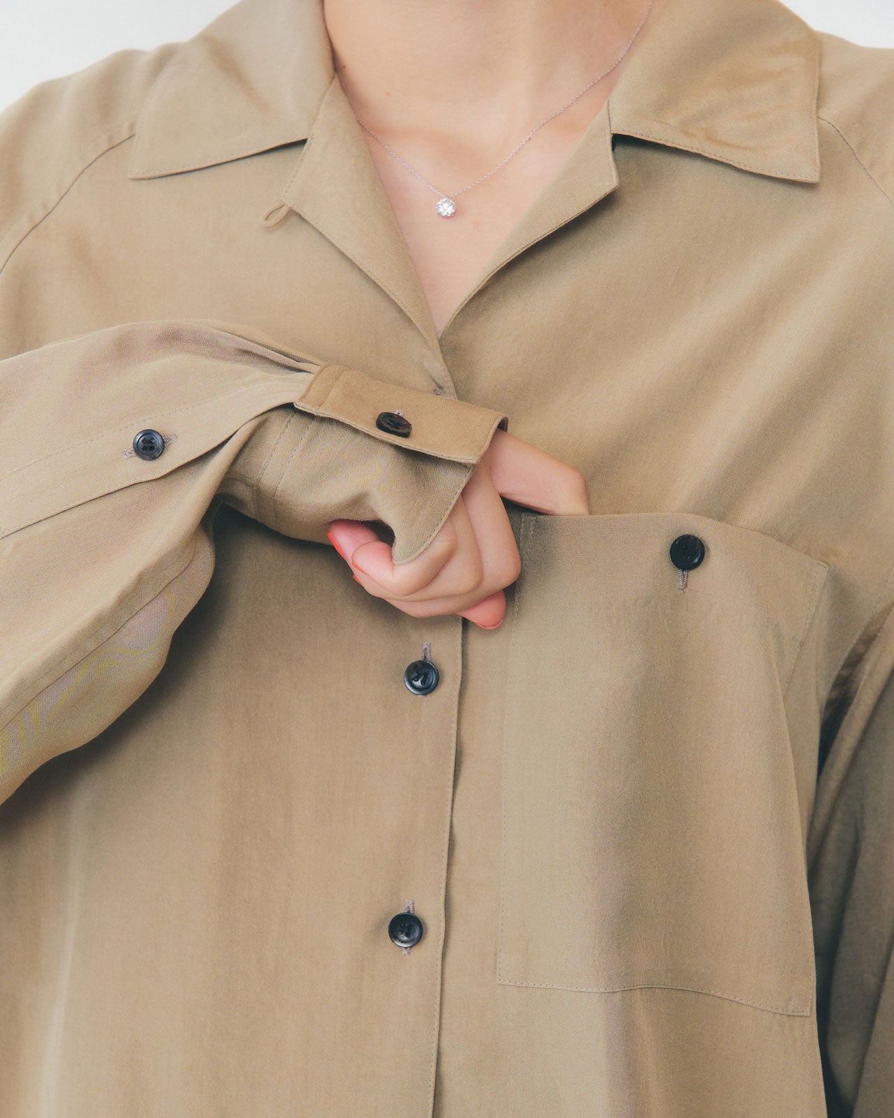 【4月中旬お届け】OPEN COLLAR SHIRT