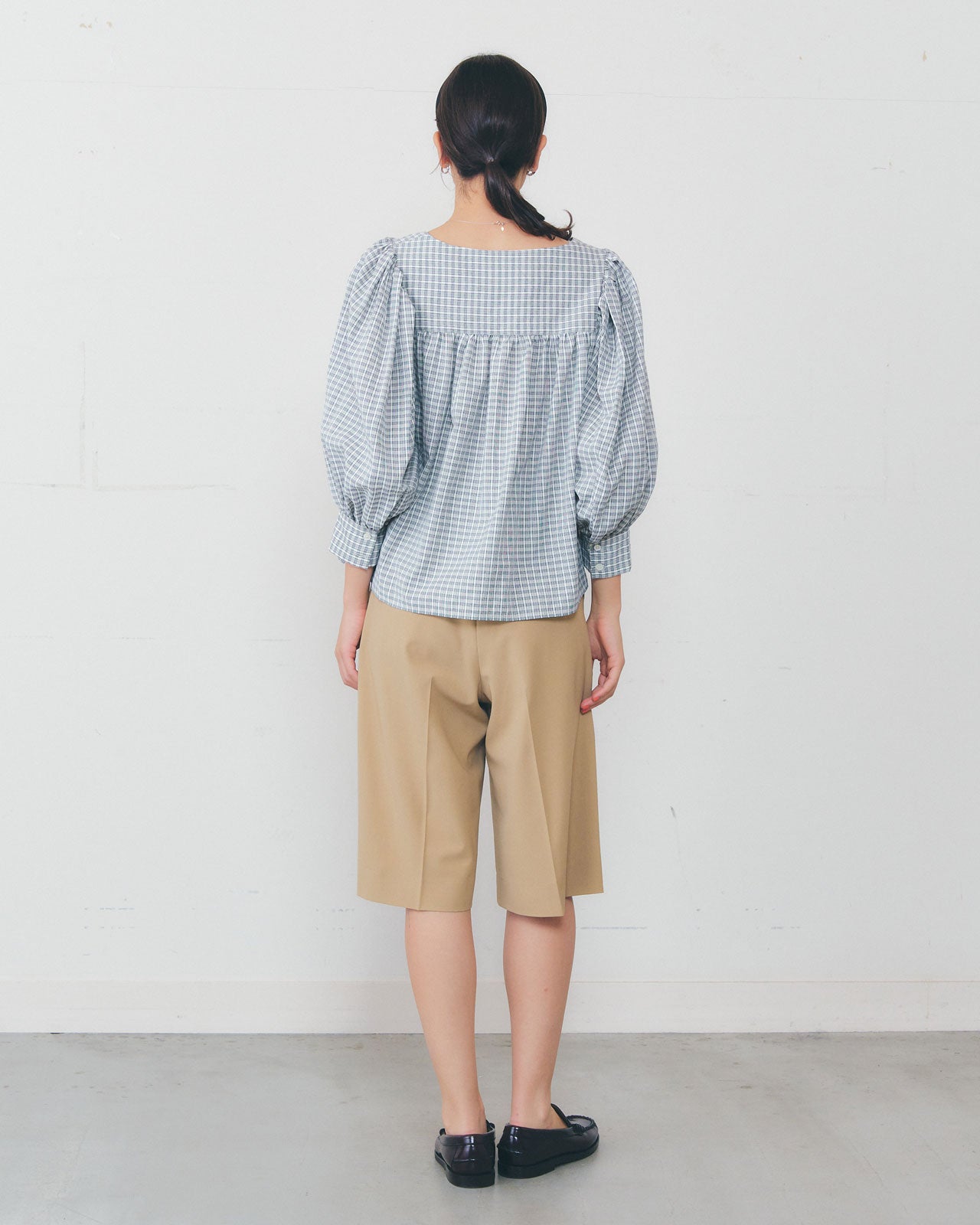 DOBBY CHECKED BLOUSE – Shinzone