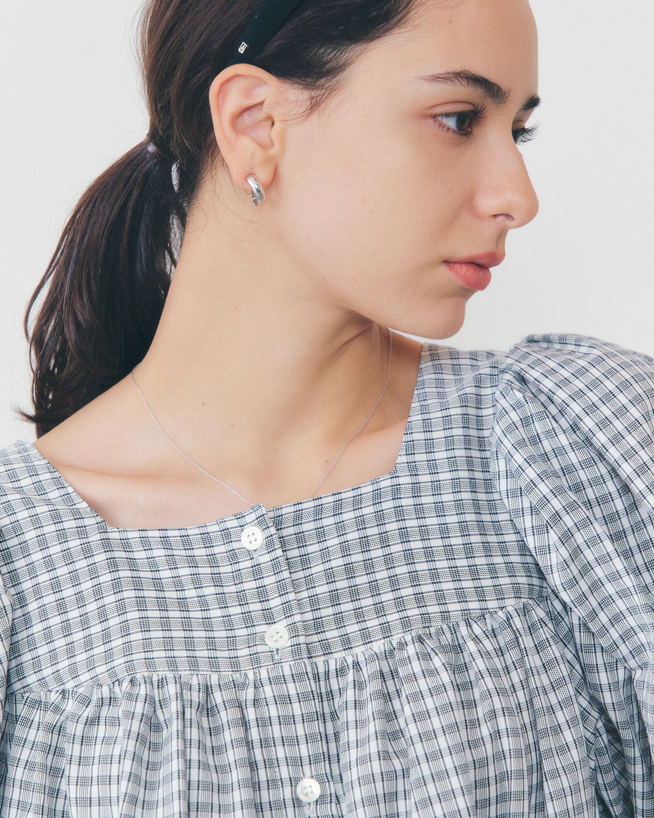 【5月上旬入荷予定】DOBBY CHECKED BLOUSE