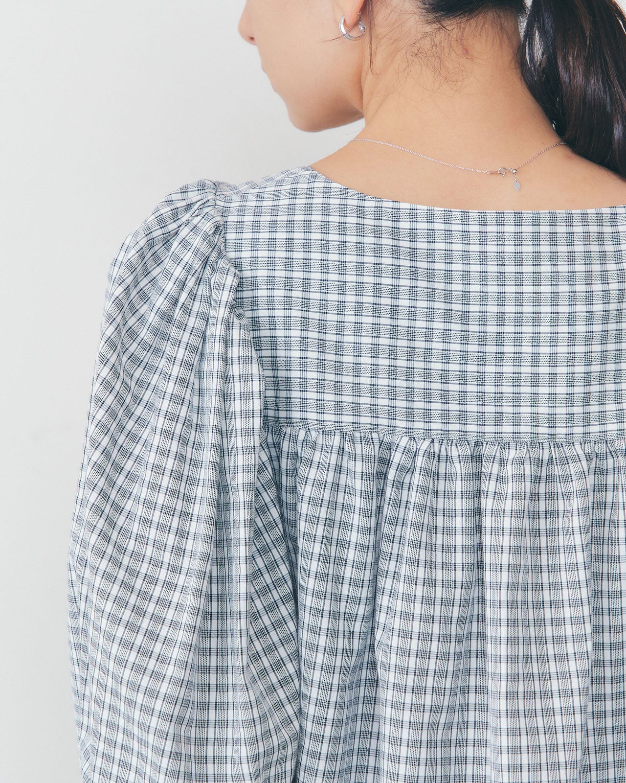 DOBBY CHECKED BLOUSE – Shinzone