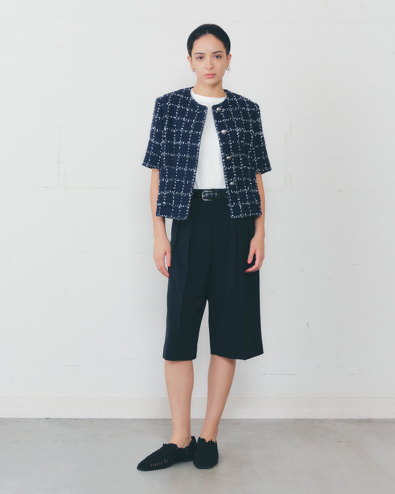 【4月上旬お届け】TWEED HALF SLEEVE JACKET