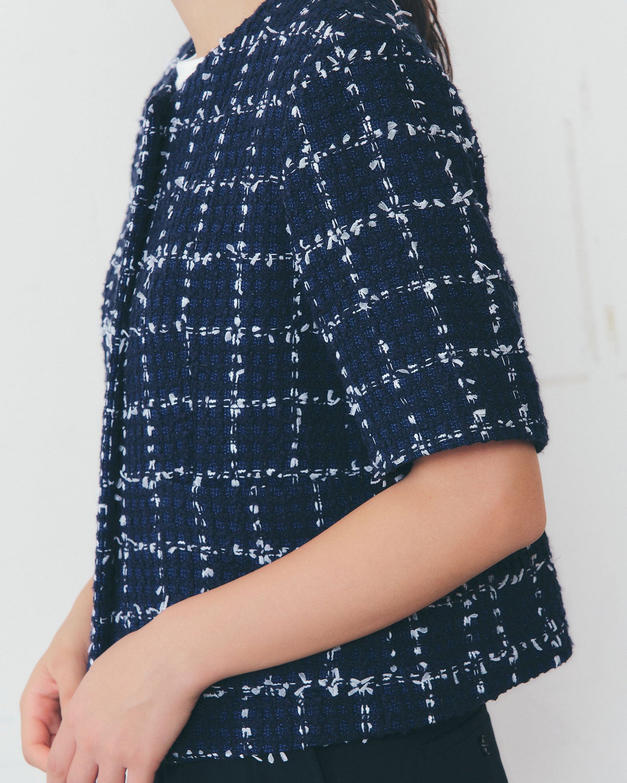 【4月上旬お届け】TWEED HALF SLEEVE JACKET