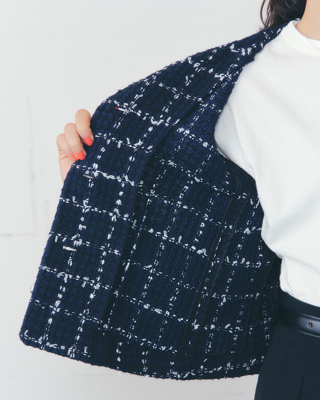 【4月上旬お届け】TWEED HALF SLEEVE JACKET