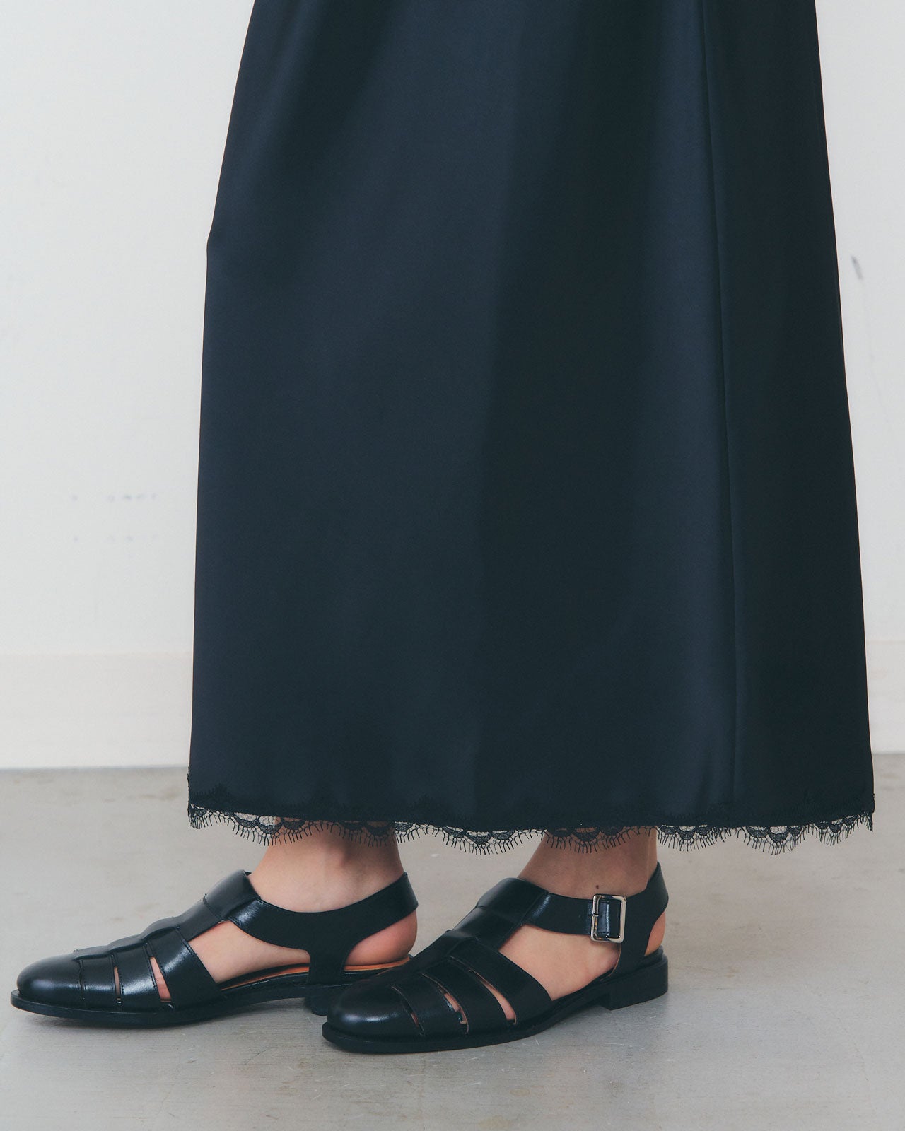 【5月上旬入荷予定】SATIN LEAVERS LACE SKIRT