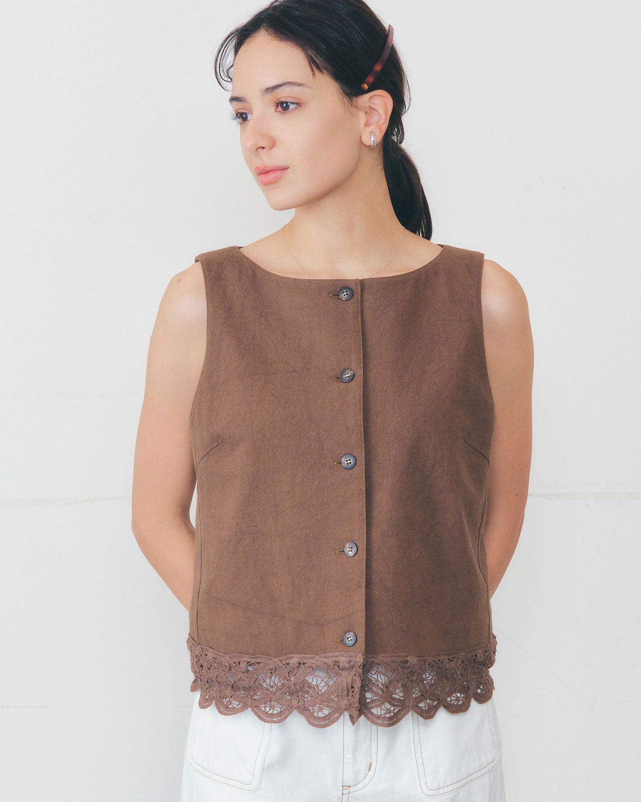 【4月中旬お届け】BATTENBERG LACE GILET