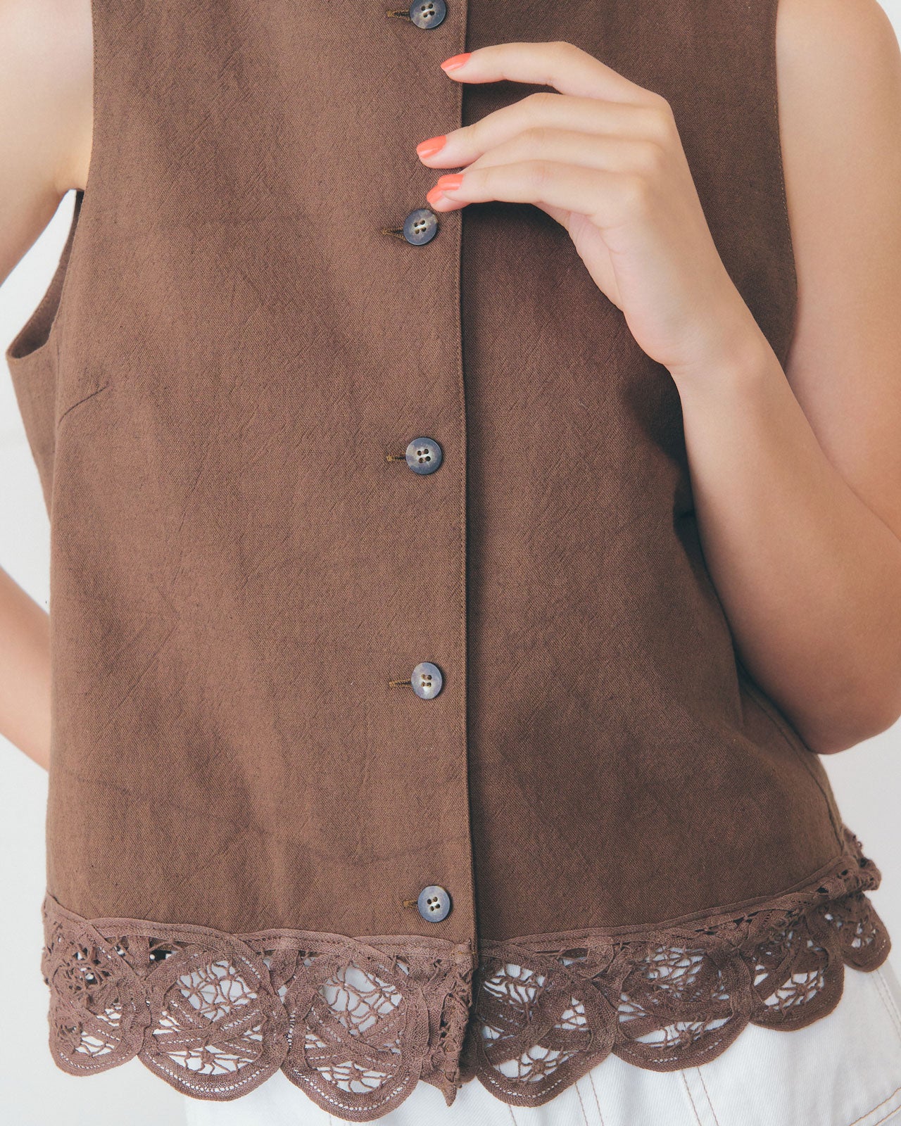 【4月中旬お届け】BATTENBERG LACE GILET