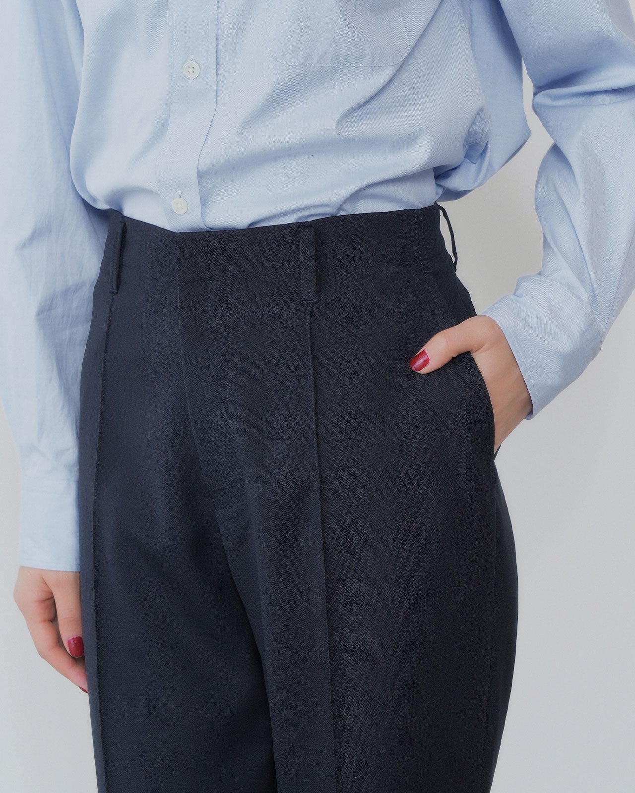 【9月中旬お届け】DOUBLE CLOTH STRAIGHT PANTS