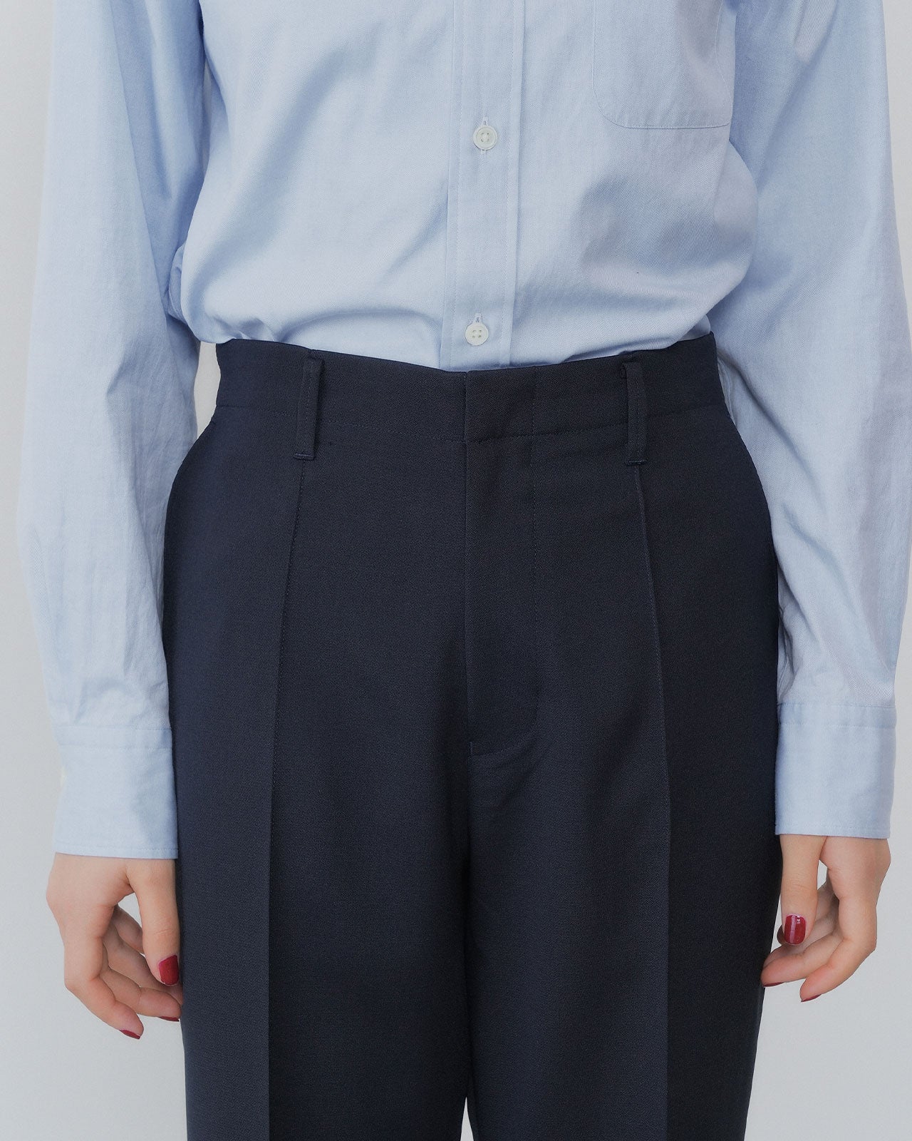 【9月中旬お届け】DOUBLE CLOTH STRAIGHT PANTS