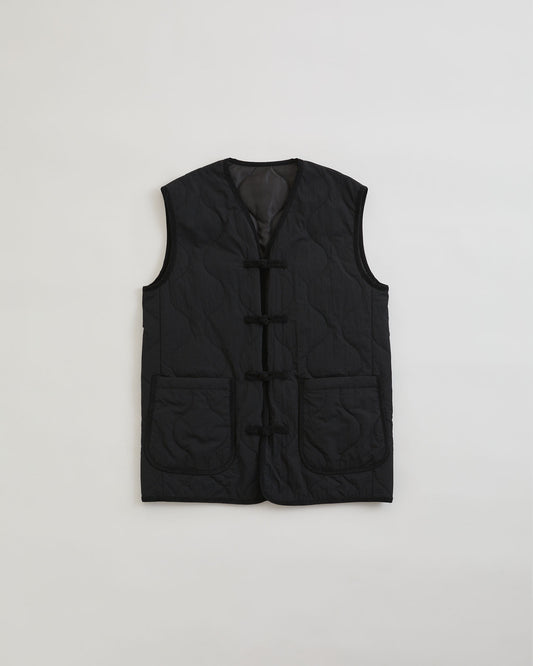 【9月中旬お届け】CHINA BUTTON QUILTED VEST
