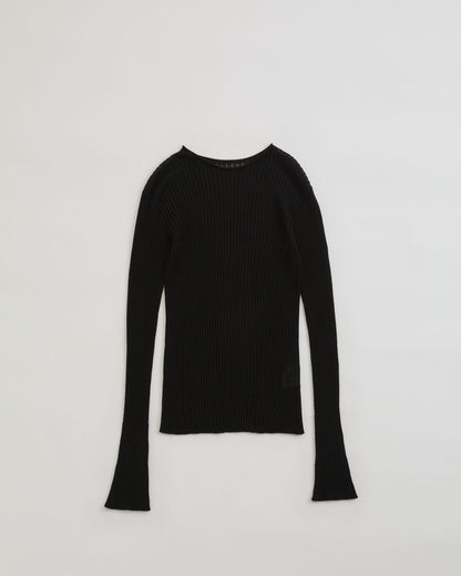 CASHMERE SILK RIB KNIT