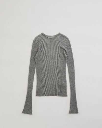 【9月下旬お届け】CASHMERE SILK RIB KNIT