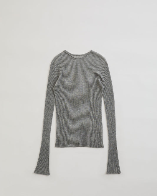 【9月下旬お届け】CASHMERE SILK RIB KNIT