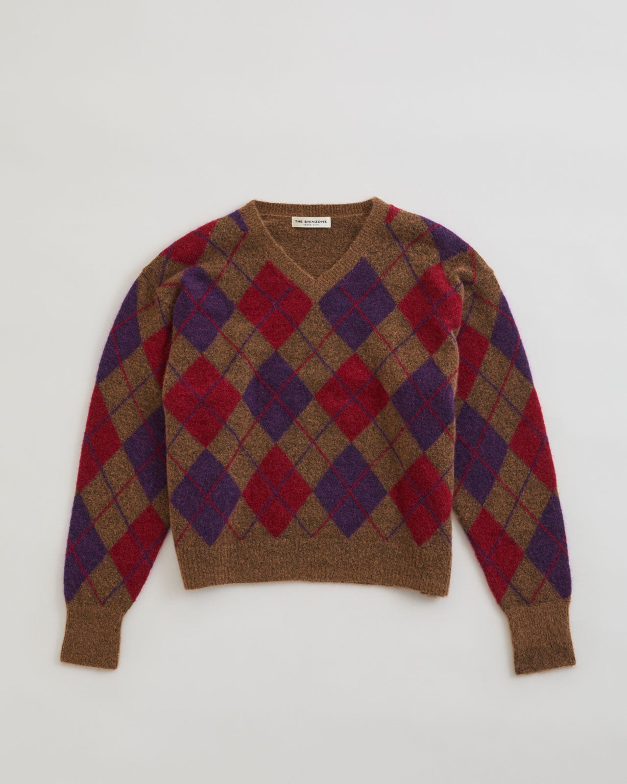 新品　UNITED ARROWS ウール100　ニット　ポンチョ　アシメントリー 10月上旬入荷予定】ARGYLE KNIT PULLOVER – Shinzone