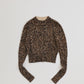 【11月下旬お届け】LEOPARD LONG RIB KNIT CARDIGAN