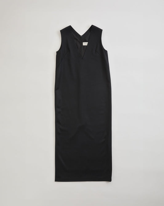 【9月中旬お届け】WOOL SATIN DRESS