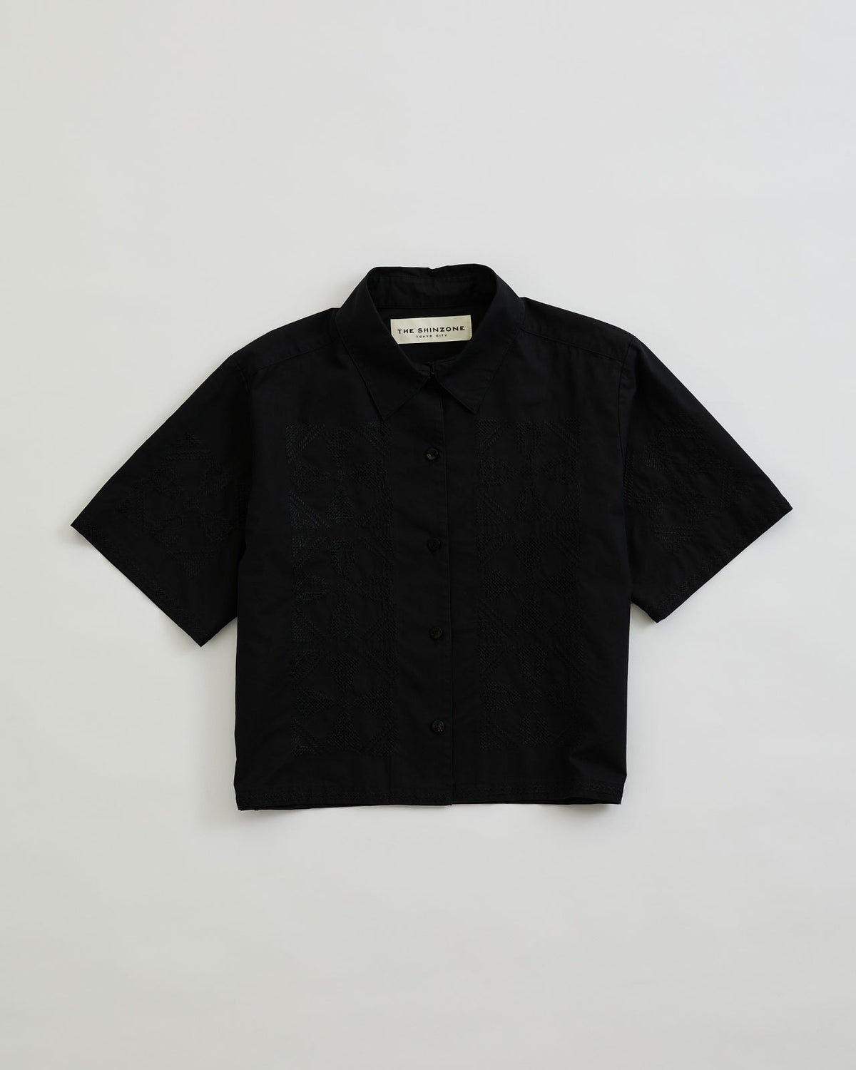 TILE PATTERN EMBROIDERY SHIRT – Shinzone