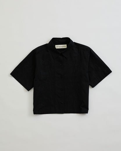 TILE PATTERN EMBROIDERY SHIRT