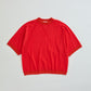 【GRAY/RED/YELLOW】SHEER HALF SLEEVE SWEATSHIRT