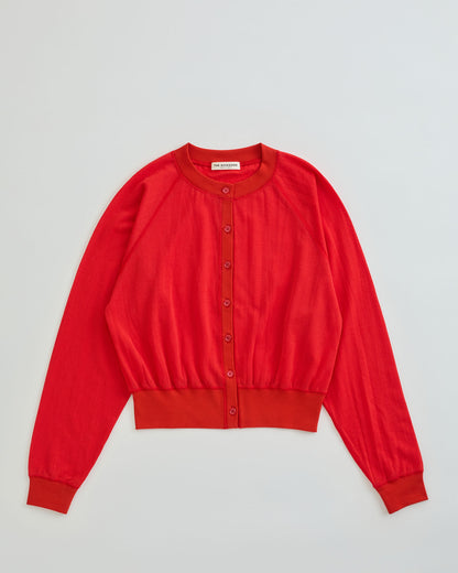 【GRAY/RED/YELLOW】SHEER LONG SLEEVES CARDIGAN