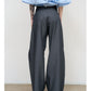 【40%OFF】LITKOVSKA WIDE COTTON PANTS WITH ADJUSTIBLE WAIST