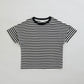 FRENCH STRIPED HALF SLEEVE TEE