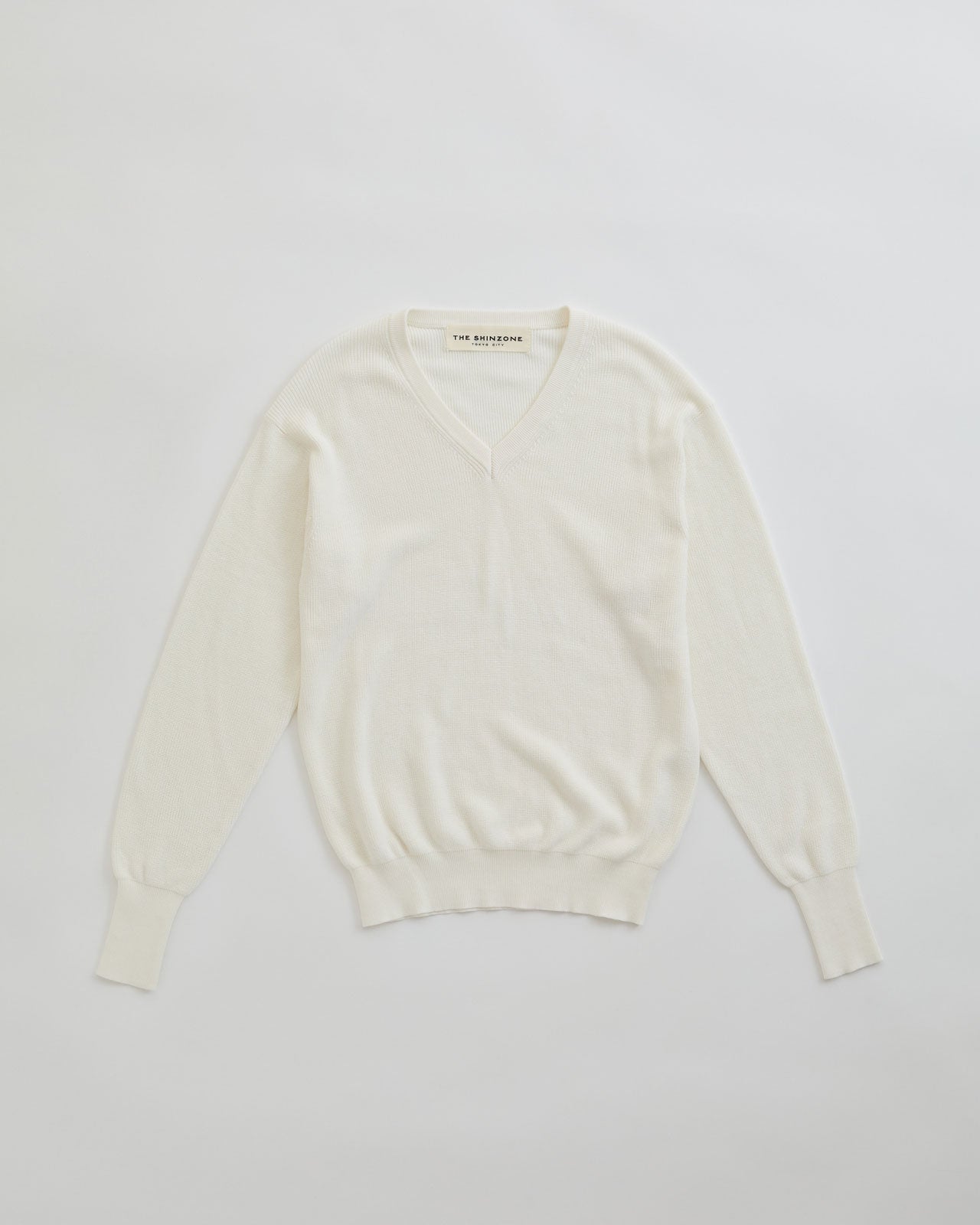 HIGH TWISTED COTTON KNIT PULLOVER