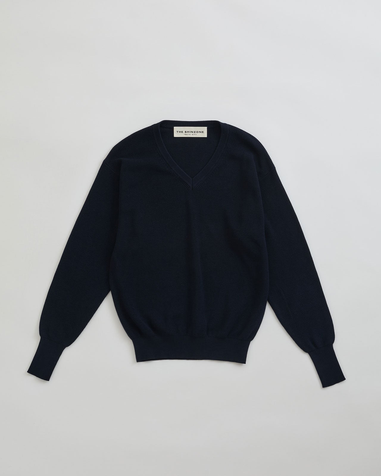 HIGH TWISTED COTTON KNIT PULLOVER