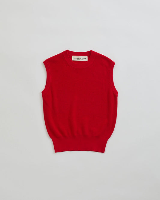 【2月中旬お届け】HIGH TWISTED COTTON  KNIT VEST