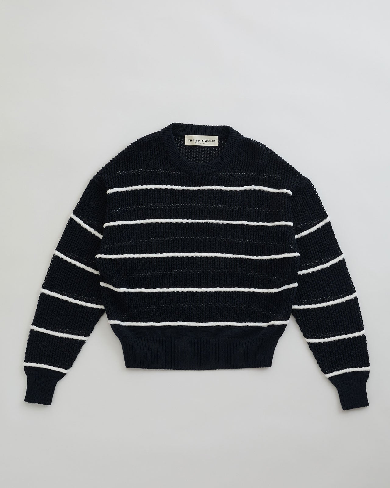 【1月下旬お届け】C/LI MESH STRIPED KNIT