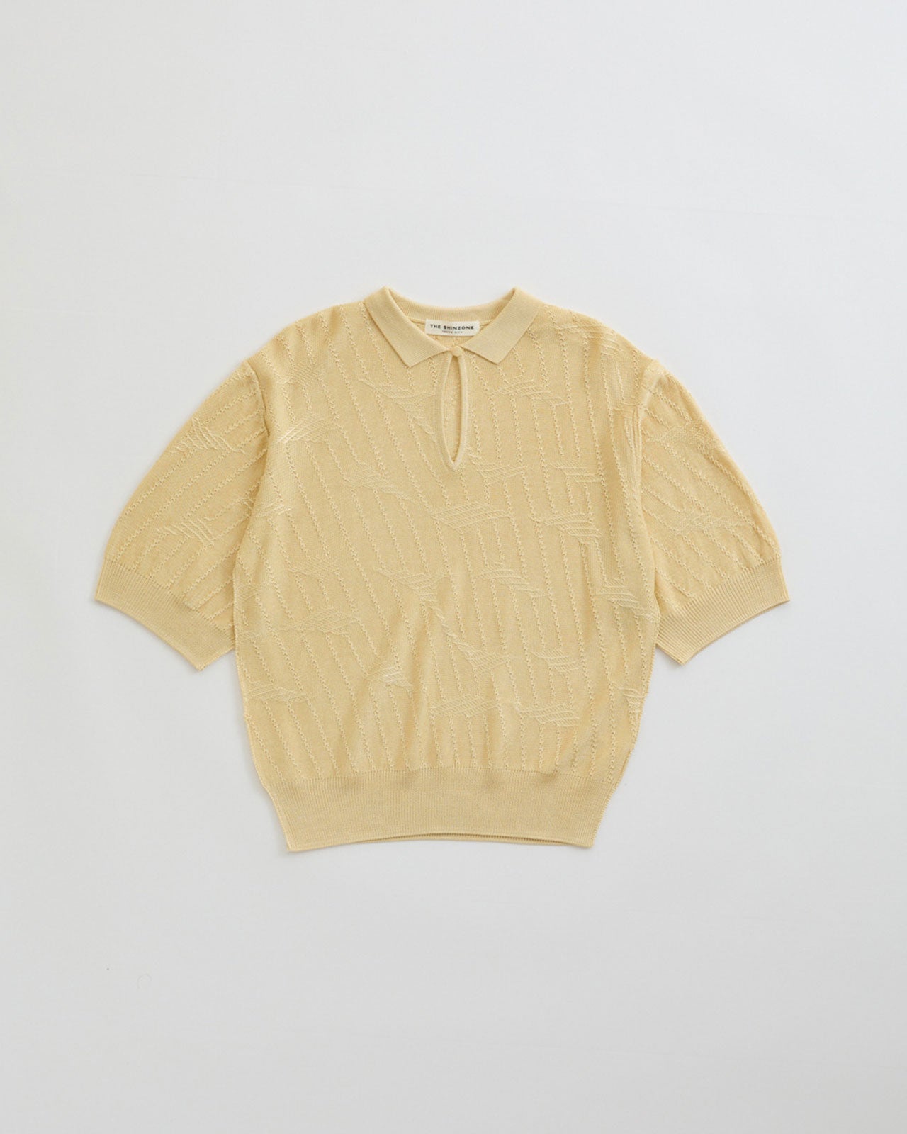 【3月中旬お届け】BRIGHT LACE KNIT POLO